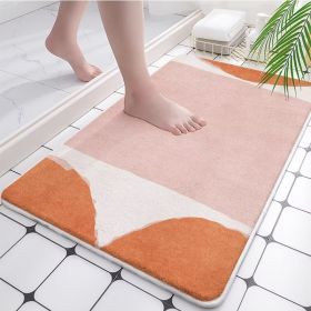 Absorbent Bathroom Bath Mat (Specification: 50x80cm, Color: coral fleece F)