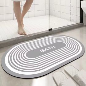 Absorbent Bathroom Bath Mat (Specification: 60x90cm, Color: diatom mud F)