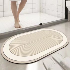 Absorbent Bathroom Bath Mat (Specification: 60x90cm, Color: diatom mud A)