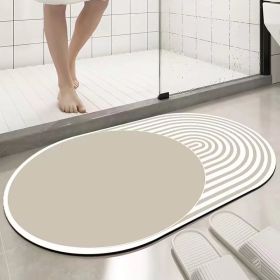 Absorbent Bathroom Bath Mat (Specification: 40x60cm, Color: diatom mud C)