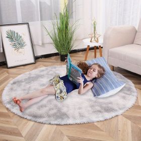 1pc, Tie-Dye Plush PV Velvet Area Rug (Color: Tie-dye Grey, size: 62.99inch)