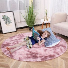 1pc, Tie-Dye Plush PV Velvet Area Rug (Color: Tie Dye Pink, size: 62.99inch)