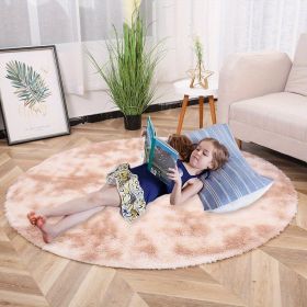 1pc, Tie-Dye Plush PV Velvet Area Rug (Color: Tie-dye Beige, size: 62.99inch)