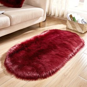 1pc Super Soft Area Rug (Color: Burgundy, size: 23.62*47.24inch)