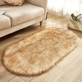 1pc Super Soft Area Rug (Color: White Yellow Tip, size: 23.62*35.43inch)