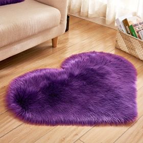 1pc, Fluffy Shaggy Area Rug (Color: PURPLE, size: 19.69*23.62inch)