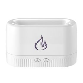 Drop Shipping Flame Humidifier (Color: White)