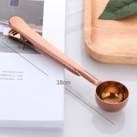 Two-in-one Stainless Steel Coffee Spoon (Color: rose gold)