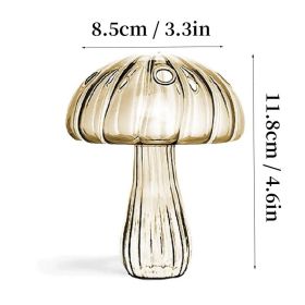 7 Style Mushroom Glass Vase (Ships From: CN, Color: HGA0012459-F)