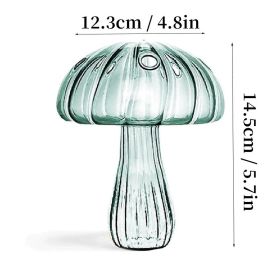 7 Style Mushroom Glass Vase (Ships From: CN, Color: HGA0012459-G)