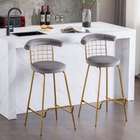 Bar Stool Set of 2 (Color: Camel)