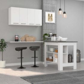 Caledon 2 Piece Kitchen Set, (Color: White/Onyx)