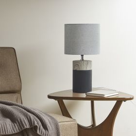 Textured Ceramic Table Lamp (Color: as Pic)