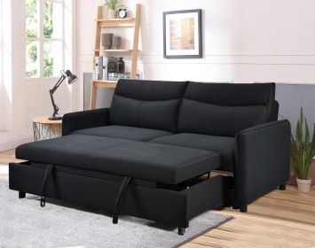 3 in 1 Convertible Sleeper Sofa Bed (Color: as Pic)