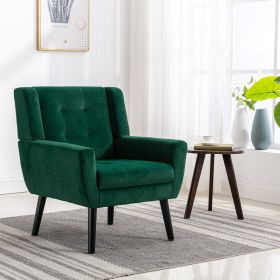 Modern Soft Velvet Living Room Chair (Color: as Pic)