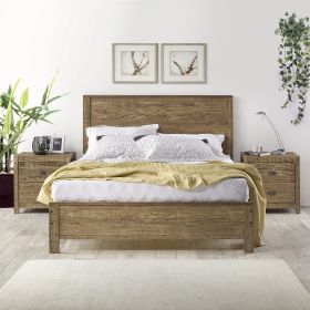 Albany Solid Wood Full Bed Frame with Headboard (Color: as Pic)