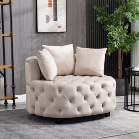 Modern Leisure Sofa Chair (Color: Khaki)