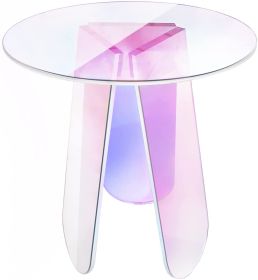 Acrylic Rainbow Color Coffee Table (size: acrylic coffee table)