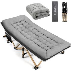 Portable Camping Cot (Color: Grey)