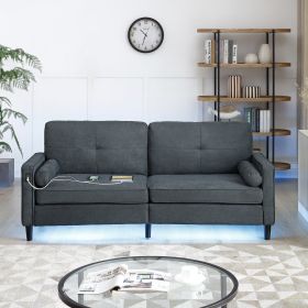 Modern Sofa Couch with 2 Side Pockets (Color: as Pic)