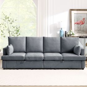 Modern Modular Sofa, 4 Seat Chenile sectional Couch Set (Color: as Pic)