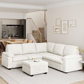 [VIDEO provided] [New] 84*84" Modern Velvet Sectional U Shaped Upholstered Corner Couch (Color: as Pic)