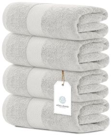 Luxury Bath Towels Set of 4 (Brand: White Classic)