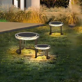 Outdoor Solar powered Garden Table (size: large)