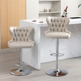 Swivel PU Barstools Adjusatble Seat (Color: as Pic)