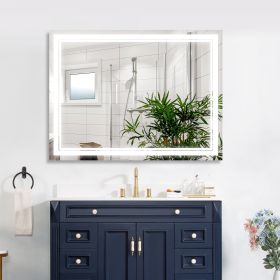 7 Size LED Bathroom Wall Mounted Vanity Mirror (size: 48"*36")